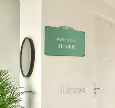 Autocolante personalizável placa de rua porto - TenStickers