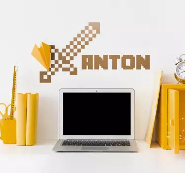 Vinil autocolante videojogo Minecraft personalizável - TenStickers