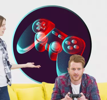 Vinil autocolante videojogo Néon controlador de jogos - TenStickers