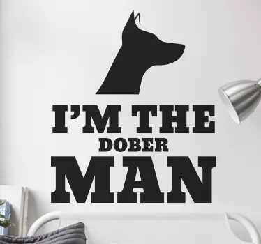 Vinil autocolonte de cão doberman - TenStickers