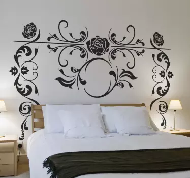 Vinil cabeceira cama rosa - TenStickers