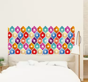 Vinil cabeceira Ladrilhos hexagonais - TenStickers