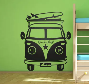 Vinil carrinha pão de forma go surfing - TenStickers