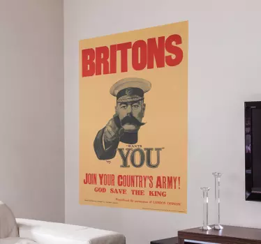 Vinil cartaz Britons wants you - TenStickers