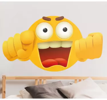 Vinil cartazes Emoji que fica bravo - TenStickers