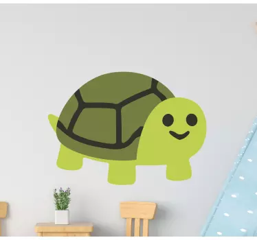 Vinil com animais de estimação Desenho animado de tartaruga sorri - TenStickers