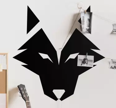 Vinil com animais selvagens Vetor minimalista de cabeça de lobo - TenStickers