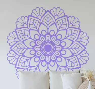 Vinil com padrões florais Flor de mandala para ioga - TenStickers
