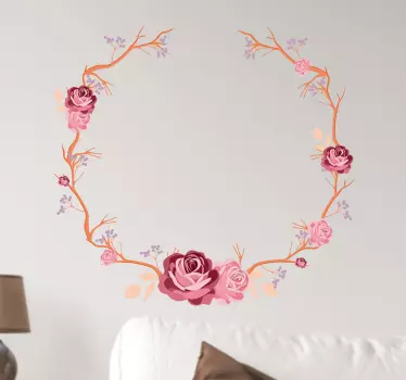 Vinil coroa de rosas - TenStickers