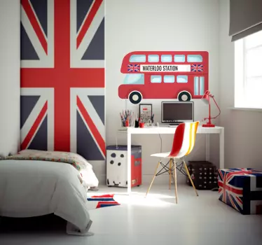 Autocolante decorativo autocarro de Londres personalizado - TenStickers