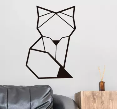 Vinil decoratico raposa geométrica - TenStickers
