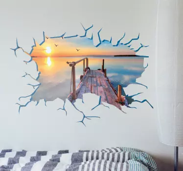Vinil Decorativo 3D Buraco Personalizável - TenStickers
