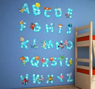 Vinil decorativo ABC oceano - TenStickers