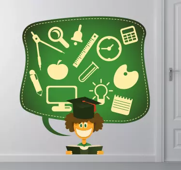 Vinil decorativo aluno escola - TenStickers