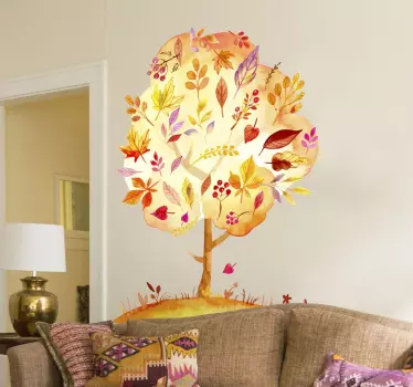 Vinil decorativo árvore outono - TenStickers