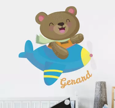 Vinil decorativo avião personalizado - TenStickers
