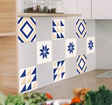 Azulejos em vinil decorativo quadrados - TenStickers