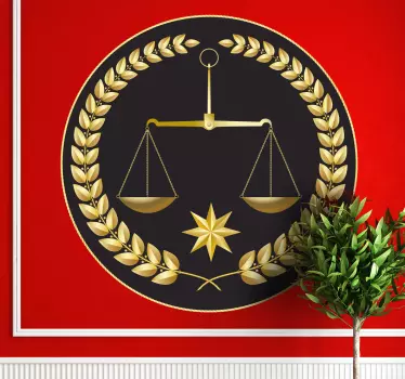 Vinil decorativo balança justiça - TenStickers