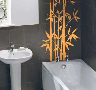 Vinil decorativo banho bambú - TenStickers