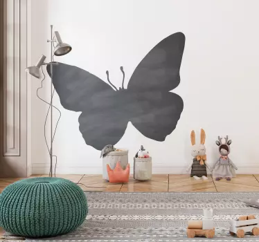 Vinil decorativo borboleta em quadro preto - TenStickers