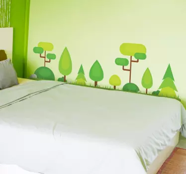 Vinil decorativo bosque abstrato - TenStickers