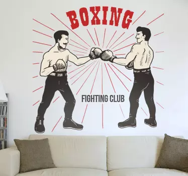 Vinil decorativo boxe velha escola - TenStickers
