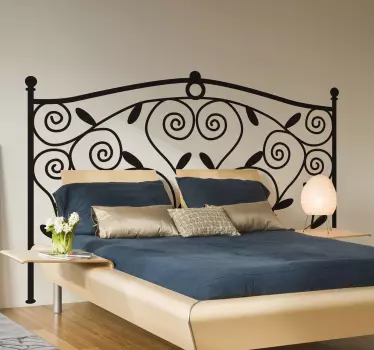 Vinil decorativo cabeceira cama estilo ferro - TenStickers