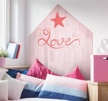 Vinil Decorativo Cabeceira Cama Love - TenStickers