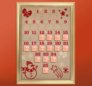 Vinil decorativo calendário do Advento - TenStickers