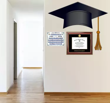 Vinil decorativo capelo universitário - TenStickers
