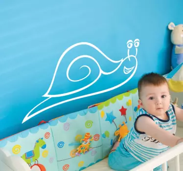 Vinil decorativo caracol sorridente - TenStickers