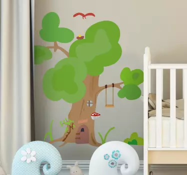 Autocolantes parede infantil Casa na árvore - TenStickers