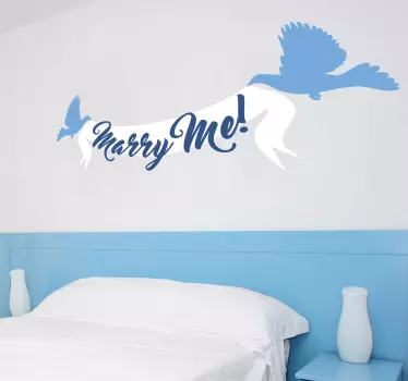 Vinil decorativo casamento Marry Me - TenStickers