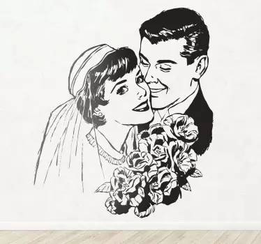Vinil decorativo casamento vintage - TenStickers