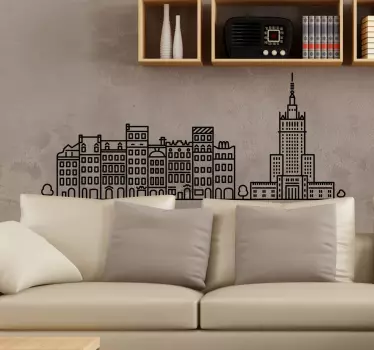 Vinil decorativo cidade Varsóvia, Polónia - TenStickers