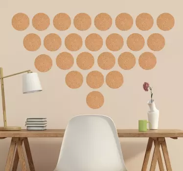 Autocolante decorativo a imitar efeito cortiça - TenStickers