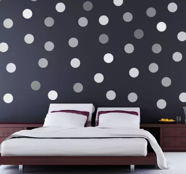 Vinil Decorativo Circulos Tons Cinza - TenStickers