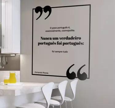 Vinil decorativo citação Fernando Pessoa - TenStickers