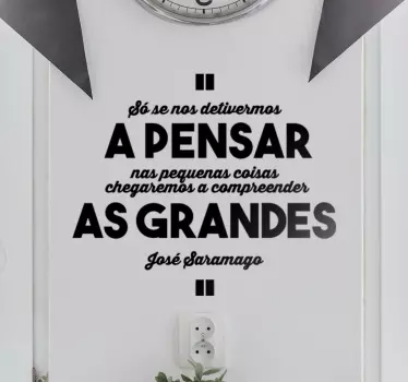 Vinil decorativo citação José Saramago - TenStickers