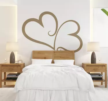 Vinil decorativo corações entrelaçados - TenStickers