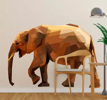 Autocolante decorativo de animais selvagens Elefante Asiático - TenStickers