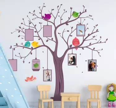 Vinil decorativo de árvore de vinil de árvore infantil personaliz - TenStickers