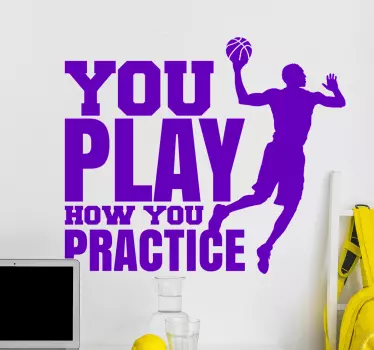 Vinil decorativo de basquetebol Jogas como praticas - TenStickers