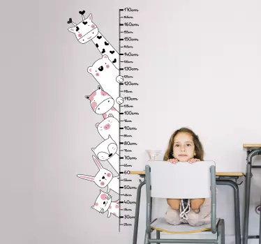 vinil decorativo de canções infantis do medidor de animais selvag - TenStickers