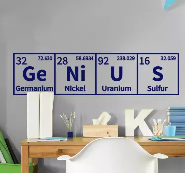 Vinil decorativo de ciência Genius - TenStickers