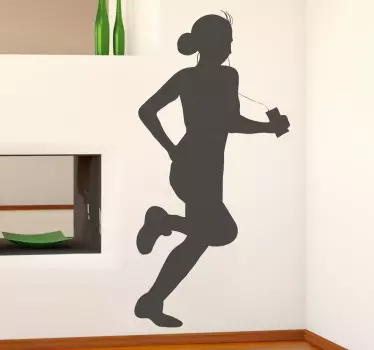 Vinil decorativo de desporto corrida com música - TenStickers