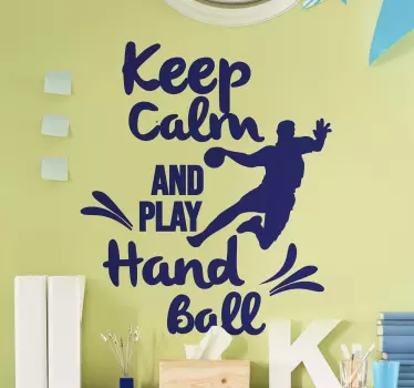 Vinil decorativo Keep Calm and Play Handball - TenStickers