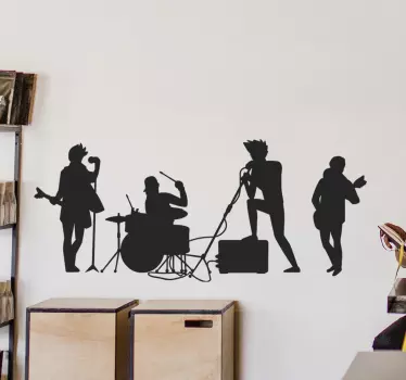 Vinil decorativo de música de banda de rock - TenStickers