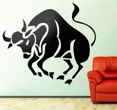 Autocolante decorativo de signos do zodíaco touro - TenStickers