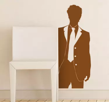 Vinil decorativo de silhuetas rapaz cool - TenStickers